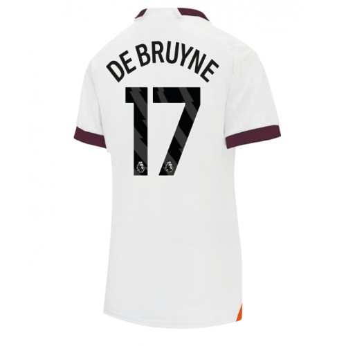 Fotballdrakt Dame Manchester City Kevin De Bruyne #17 Bortedrakt 2023-24 Kortermet